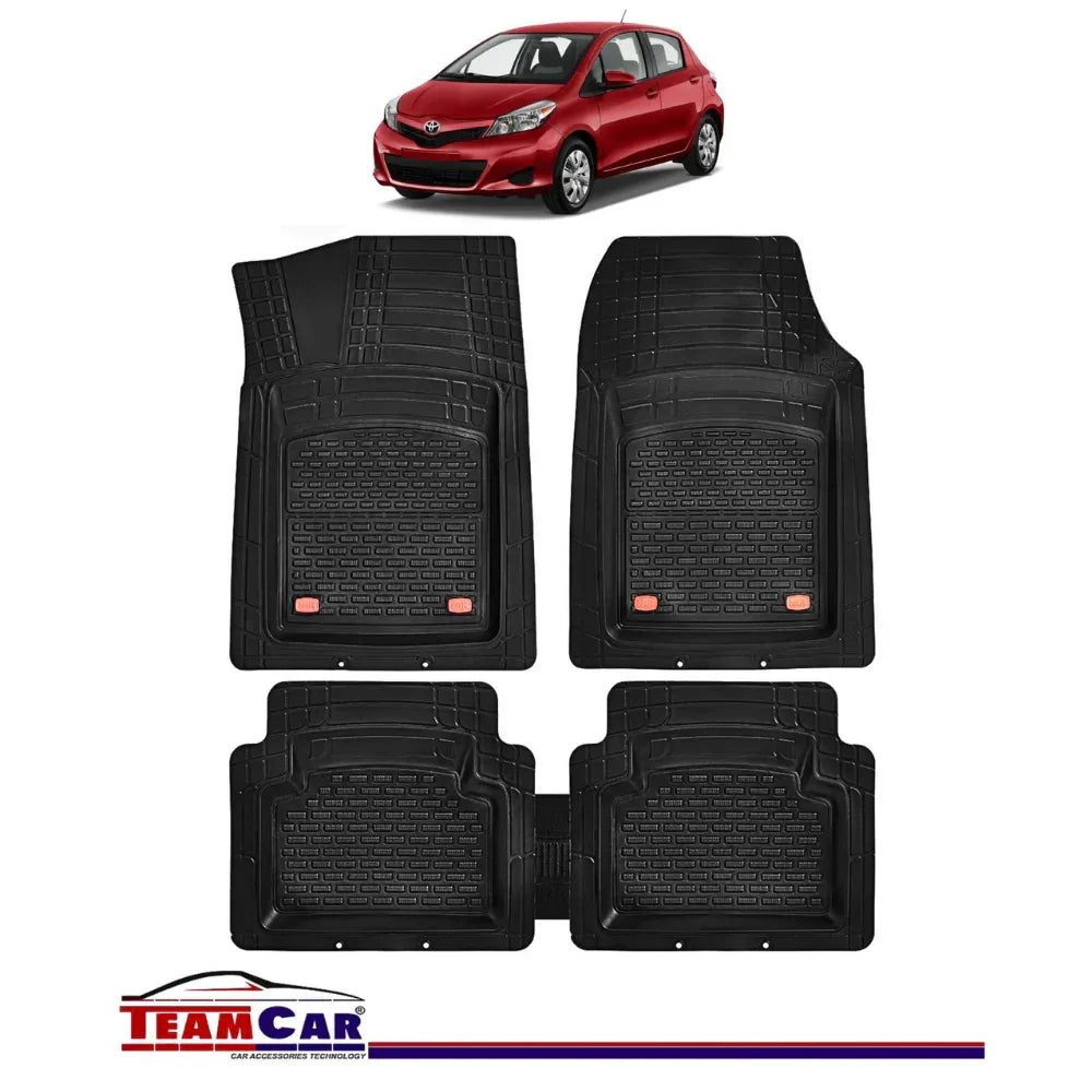 Covorase Auto TeamCar® Tip Tavita Compatibile Toyota Yaris Generatia III (2011–2020) Negru Material Rezistent - 221.ro
