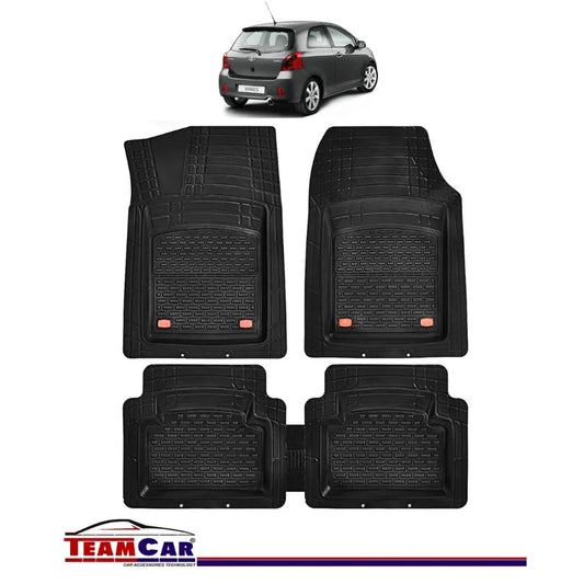 Covorase Auto TeamCar® Tip Tavita Compatibile Toyota Yaris Generatia II (2005–2011) Negru Material Rezistent - 221.ro