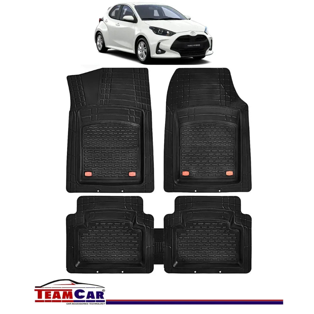 Covorase Auto TeamCar® Tip Tavita Compatibile Toyota Yaris Generatia IV (2020+) Negru Material Rezistent - 221.ro