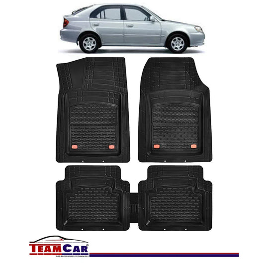 Covorase Auto TeamCar® Hyundai Accent II (1999-2005) - Cauciuc Tip Tavita - 221.ro