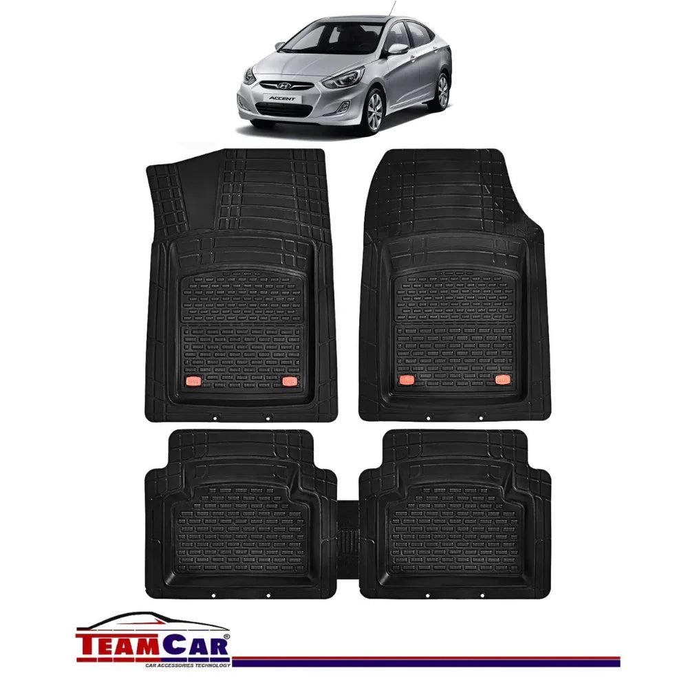 Covorase Auto TeamCar® Hyundai Accent IV (2011-2017) - Cauciuc Tip Tavita - 221.ro