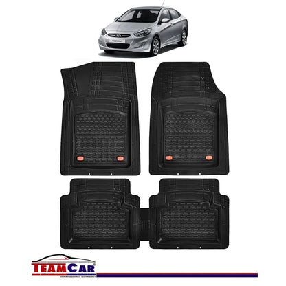 Covorase Auto TeamCar® Hyundai Accent IV (2011-2017) - Cauciuc Tip Tavita - 221.ro