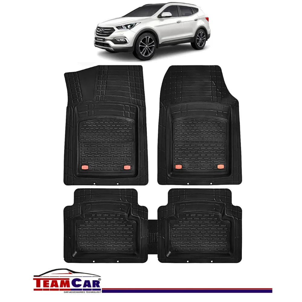 Covorase Auto TeamCar® Hyundai Santa Fe III (2012-2018) - Cauciuc Tip Tavita - 221.ro