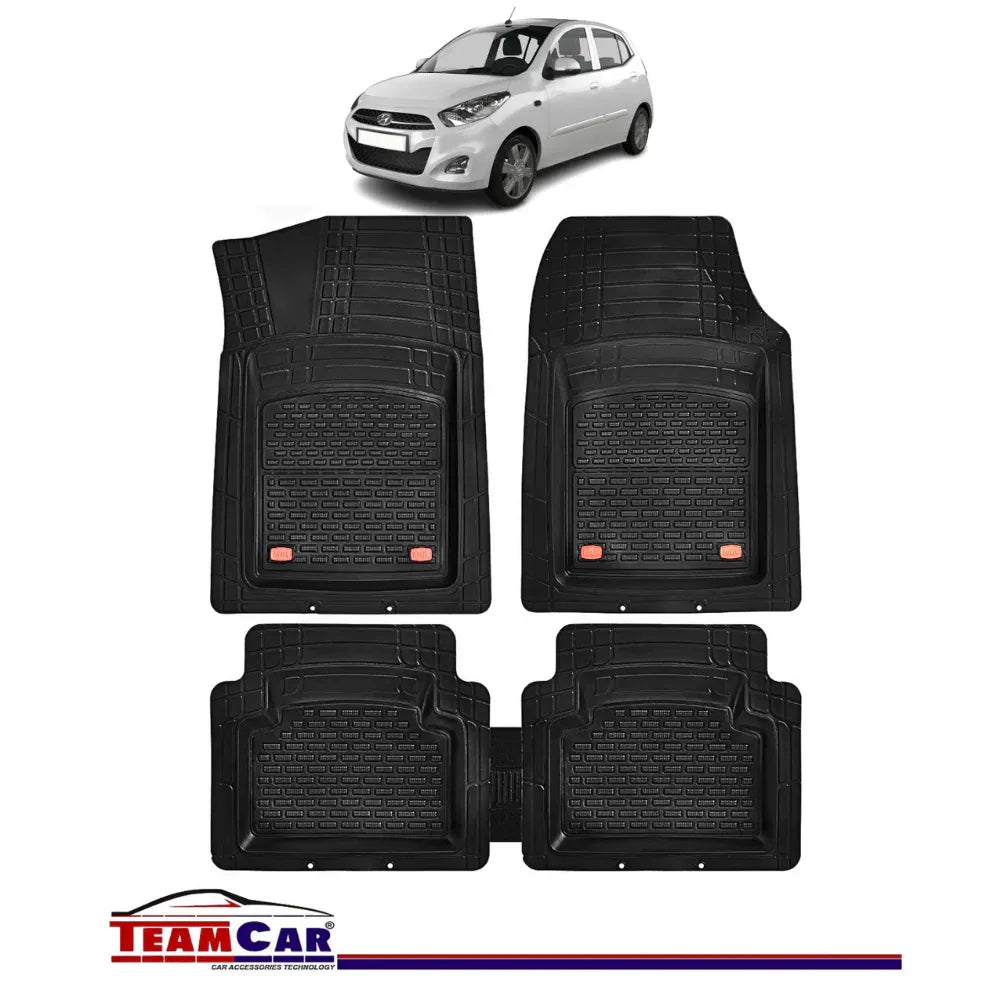 Covorase Auto TeamCar® Hyundai i10 I (2007-2013) - Cauciuc Tip Tavita - 221.ro