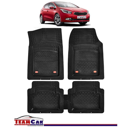 Covorase Auto TeamCar® Kia Ceed JD (2012-2018) - Negru - Cauciuc Rezistent Tip Tavita - 221.ro