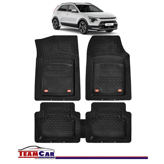 Covorase Auto TeamCar® Kia Niro SG2 (2022-prezent) - Negru - Cauciuc Rezistent Tip Tavita - 221.ro