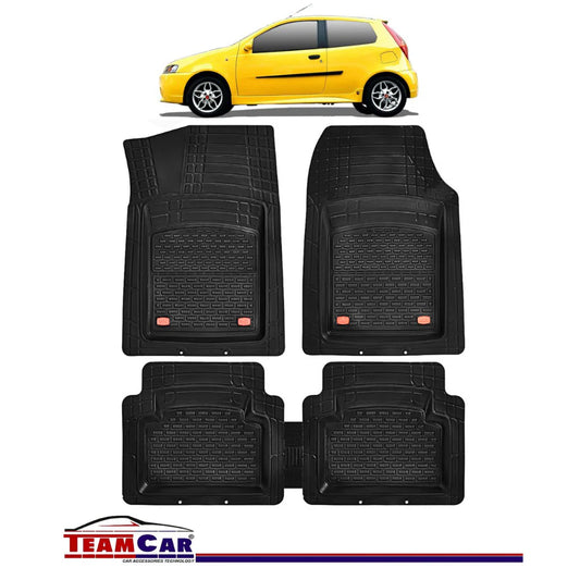 Covorașe Auto TeamCar® Tip Tăviță Compatibile Fiat Punto II (1999-2010) Negru Material Rezistent