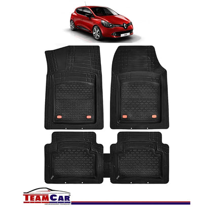 Covorase Auto TeamCar® Tip Tavita Compatibile Renault Clio IV Hatchback (2012-2019) Negru Material Rezistent - 221.ro