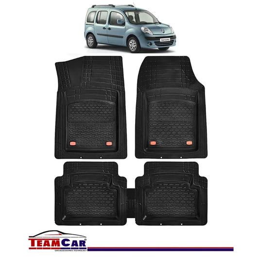 Covorase Auto TeamCar® Tip Tavita Compatibile Renault Kangoo II (2008-2020) Negru Material Rezistent - 221.ro