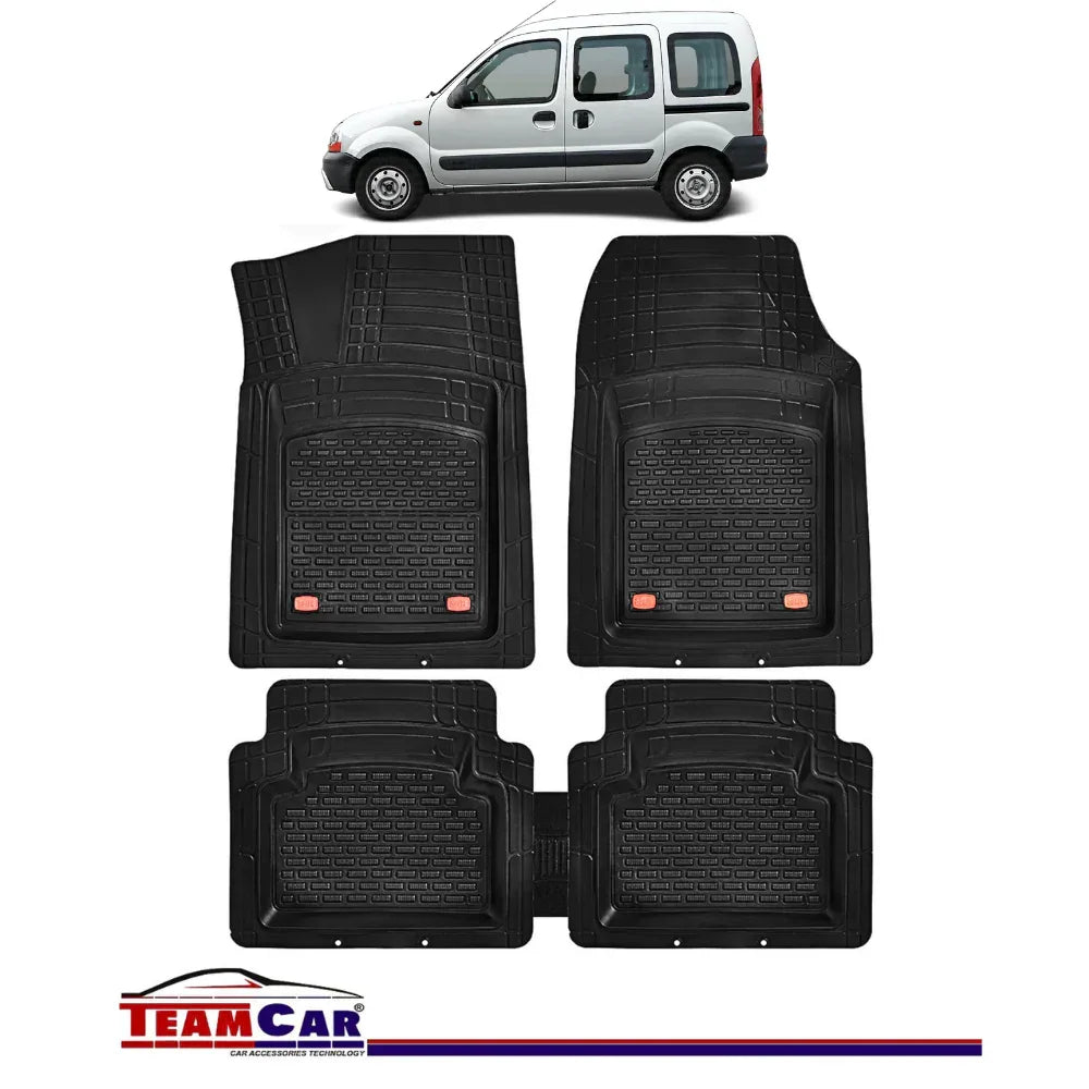 Covorase Auto TeamCar® Tip Tavita Compatibile Renault Kangoo I (1997-2007) Negru Material Rezistent - 221.ro