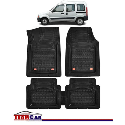 Covorase Auto TeamCar® Tip Tavita Compatibile Renault Kangoo I (1997-2007) Negru Material Rezistent - 221.ro