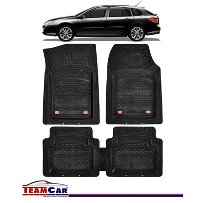 Covorase Auto TeamCar® Tip Tavita Compatibile Renault Laguna III (2007-2015) Negru Material Rezistent - 221.ro