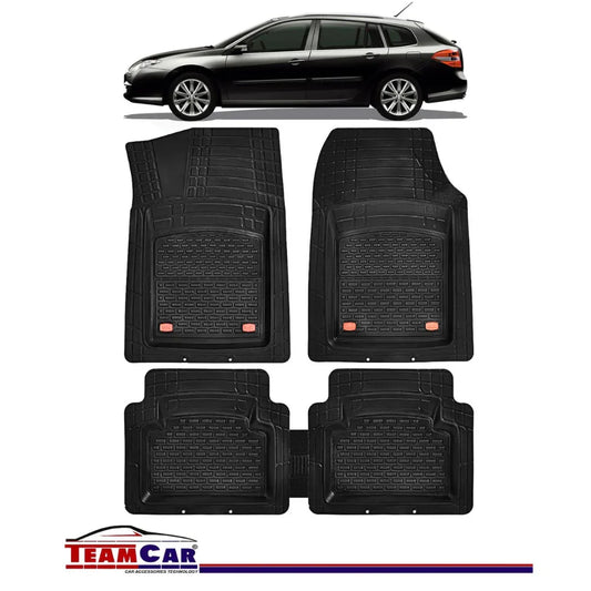 Covorase Auto TeamCar® Tip Tavita Compatibile Renault Laguna III (2007-2015) Negru Material Rezistent - 221.ro