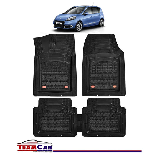 Covorase Auto TeamCar® Tip Tavita Compatibile Renault Scenic III (2009-2016) Negru Material Rezistent - 221.ro
