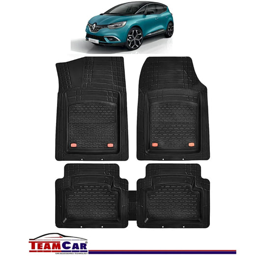Covorase Auto TeamCar® Tip Tavita Compatibile Renault Scenic IV (2016-2024) Negru Material Rezistent - 221.ro