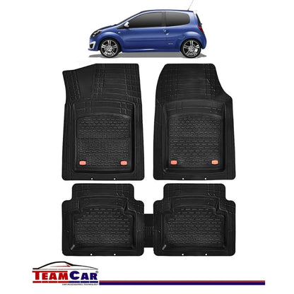 Covorase Auto TeamCar® Tip Tavita Compatibile Renault Twingo II (2007-2014) Negru Material Rezistent - 221.ro