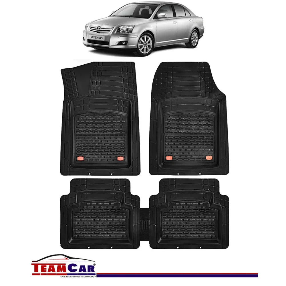 Covorase Auto TeamCar® Tip Tavita Compatibile Toyota Avensis T25 (2003-2009) Negru Material Rezistent - 221.ro