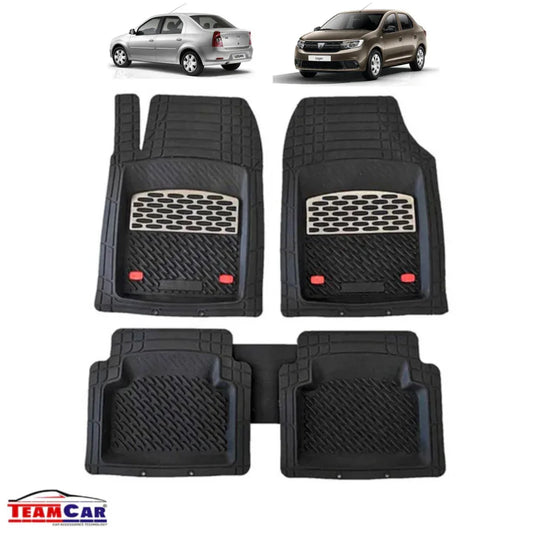Covorase Auto Tip Tavă TEAMCAR® Compatibile Dacia Logan 1, 2, Facelift, Antiderapante, Protecție Completă, Argintiu - 221.ro