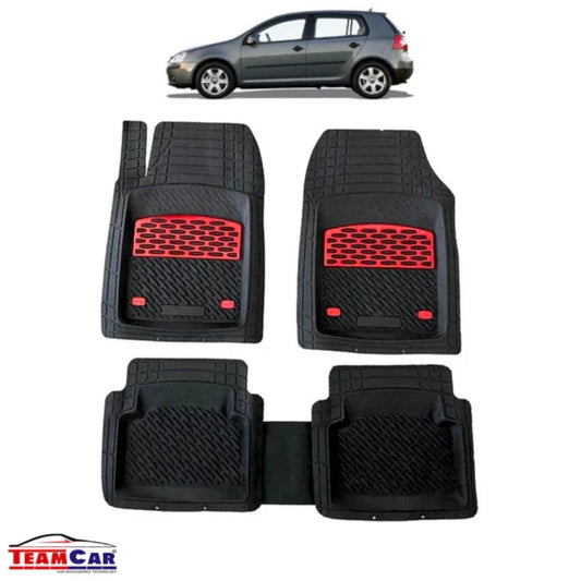 Covorase Auto TeamCar® Tip Tavita Compatibile Volkswagen Golf 5 Hatchback 5 uși (2003–2009) Negru/Rosu - 221.ro