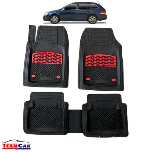 Covorase Auto TeamCar® Tip Tavita Compatibile Volkswagen Golf 5 Variant (2003–2009) Negru/Rosu - 221.ro