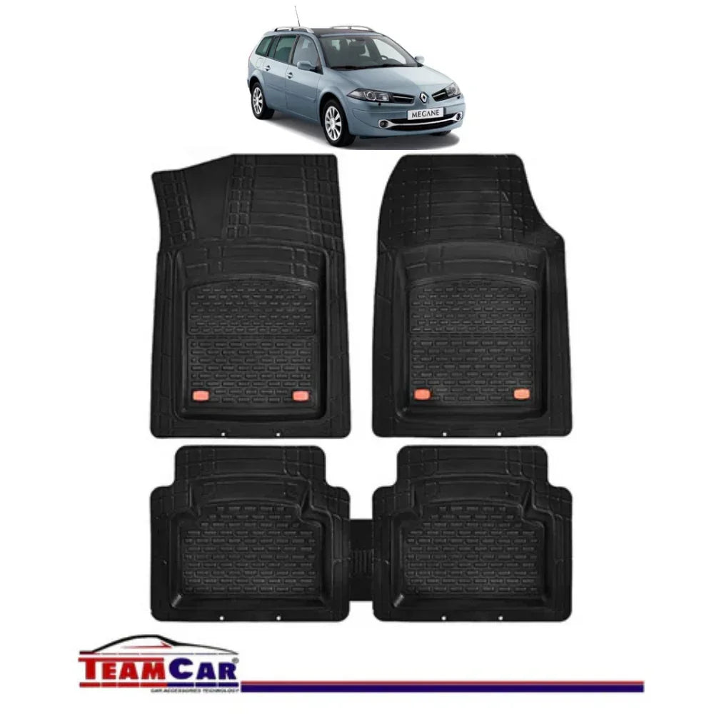 Covorase Auto TeamCar® Tip Tavita Compatibile Renault Megane II Combi (2005-2009) Negru Material Rezistent - 221.ro