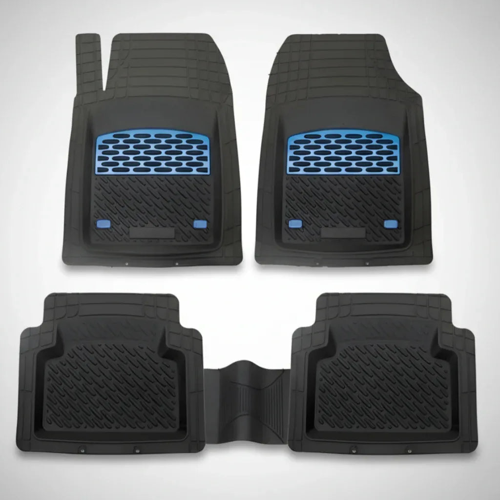Covorase Auto Universale TEAMCAR® Safir - Set 5 Piese, Tava 3cm Blue