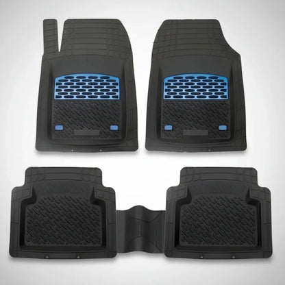 Covorase Auto Universale TEAMCAR® Safir - Set 5 Piese, Tava 3cm Blue