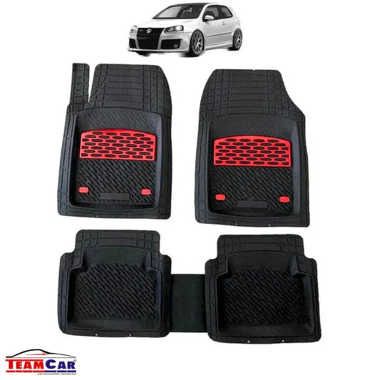 Covorase Auto Compatibile Volkswagen Golf 5 TEAMCAR® Negru Tip Tavă, Set Fata-Spate Negru intens - 221.ro