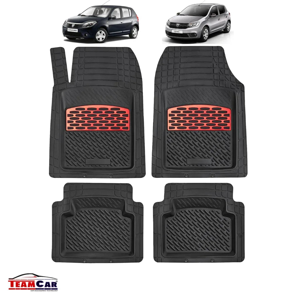Covorase Auto Tip Tava TEAMCAR® Compatibile Dacia Sandero, Red - 221.ro