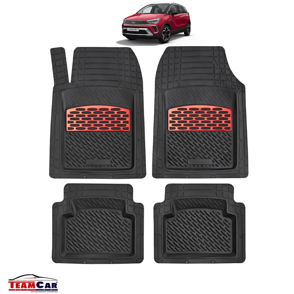 Covorase Auto TeamCar® Tip Tavita Compatibile Opel Crossland (2020–prezent) - Suv, Red - 221.ro
