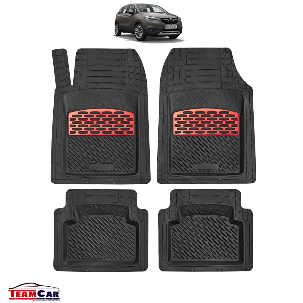 Covorase Auto TeamCar® Tip Tavita Compatibile Opel Crossland X (2017–2020) - Suv, Red - 221.ro