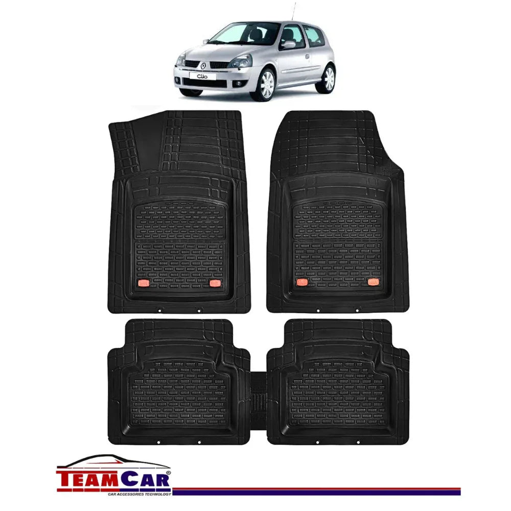 Covorase Auto TeamCar® Tip Tavita Compatibile Renault Clio II Hatchback (1998-2012) Negru - 221.ro