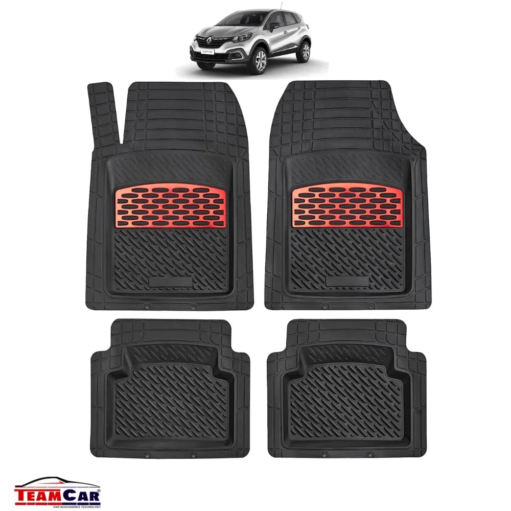 Covorase Auto TeamCar® Tip Tavita Compatibile Renault Captur (2013-2024) Red - 221.ro