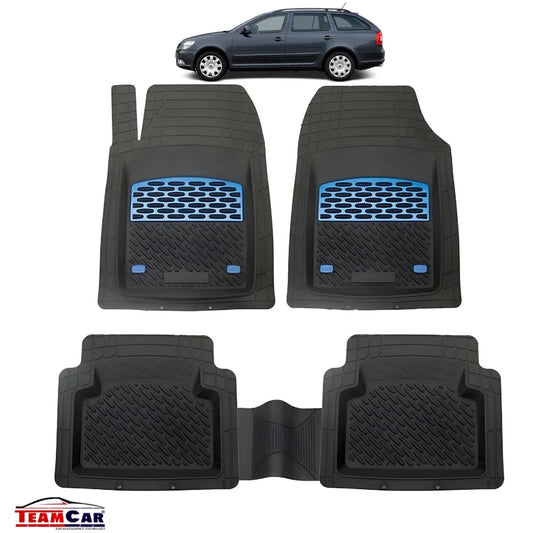 Covorase Skoda Octavia II TeamCar® Tip Tavita Compatibile (2004–2013) - Blue