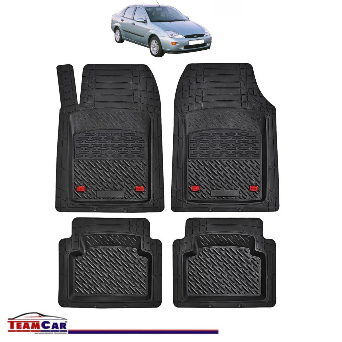 Covorașe Auto TeamCar® Tip Tăviță Compatibile Ford Focus Mk1 (1998–2005) - Sedan