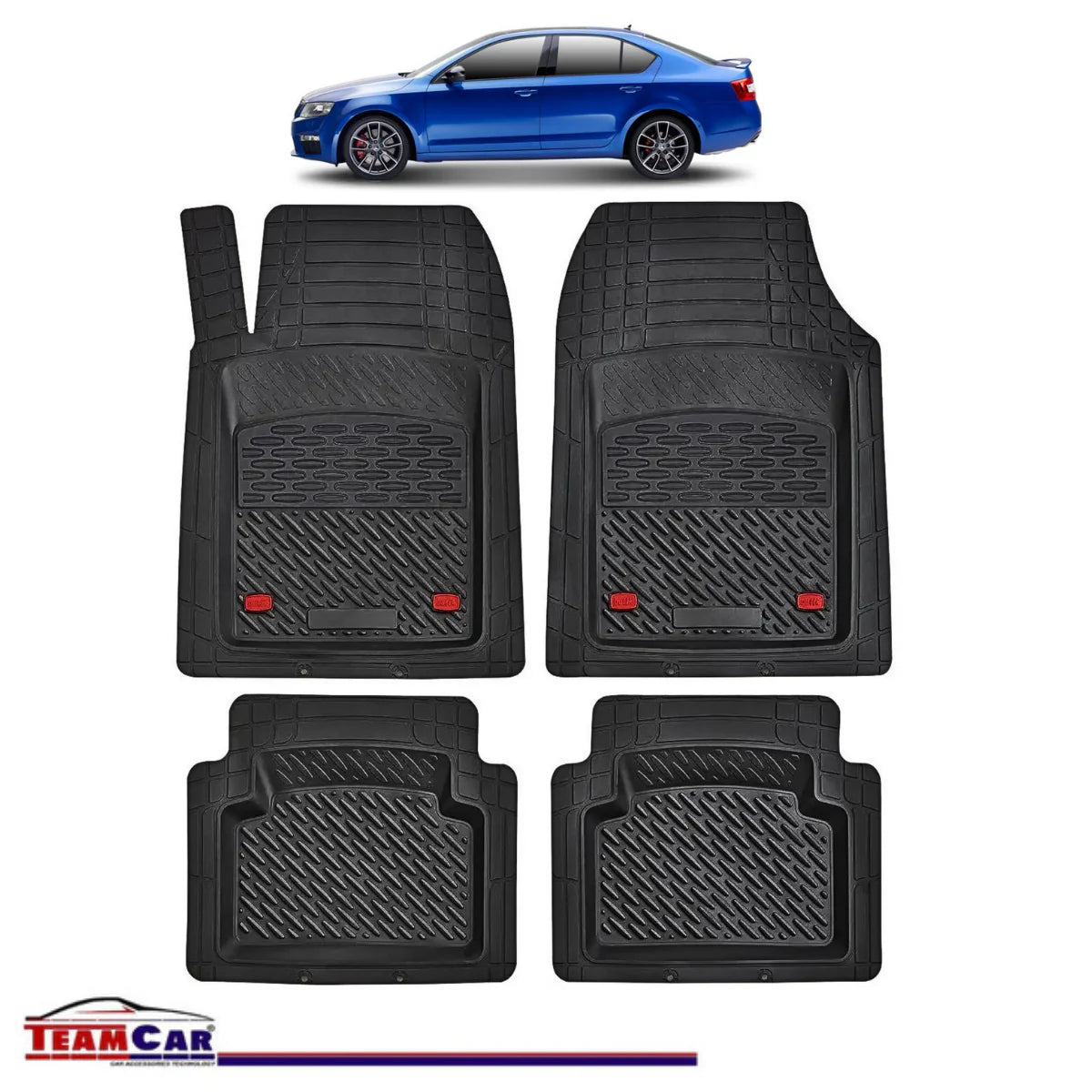 Covorașe Auto TeamCar® Tip Tăviță Compatibile Skoda Octavia III (2013–2020) - Sedan