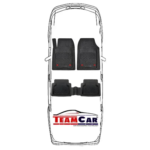 Covorase Auto TEAMCAR® Tip Tăvită pentru BMW Seria 5 E60 2003-2010, Compatibile Universal, Negru, Set Complet Față-Spate - 221.ro