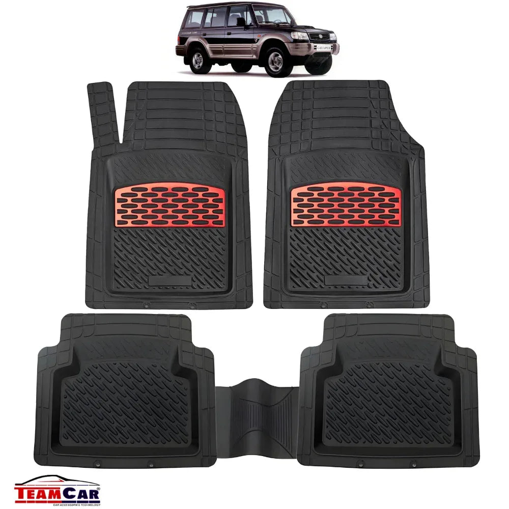 Hyundai Galloper Covorase Auto TeamCar®- Cauciuc Tip Tavita/ Red - 221.ro