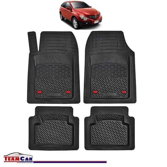 Covorase Auto TeamCar® Tip Tavita Compatibile SsangYong Actyon Generatia I (2005–2011) Negru Material Rezistent - 221.ro