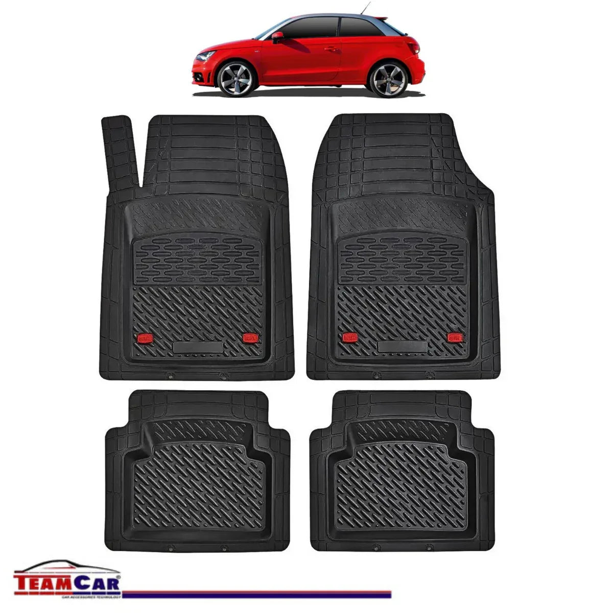 Covorase Auto TeamCar® Tip Tavita Compatibile Audi A1 8X Hatchback 3 uși (2010–2018) - 221.ro