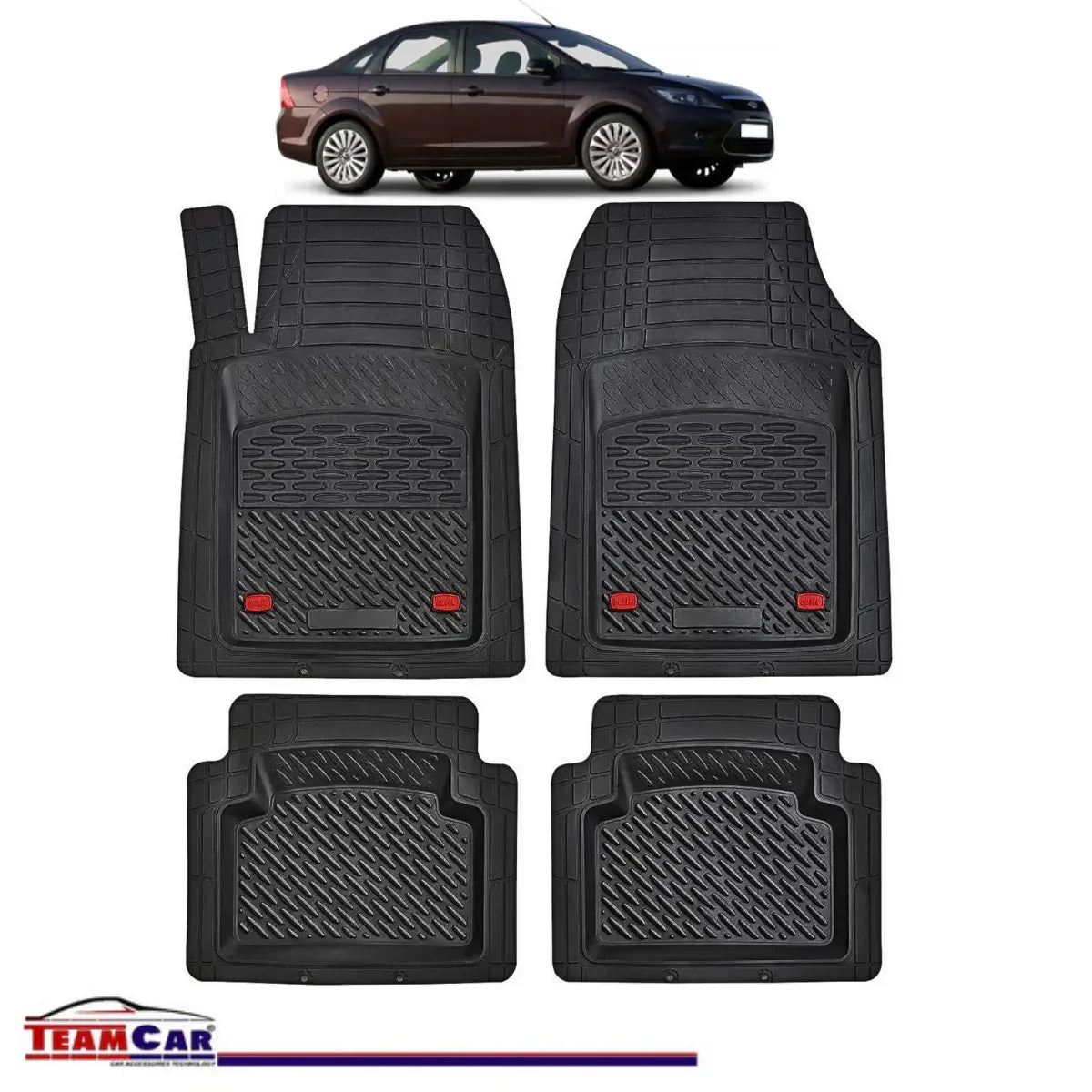 Covorase Auto TeamCar® Tip Tavita Compatibile Ford Focus 2 Sedan 4 uși (2004–2011) - 221.ro