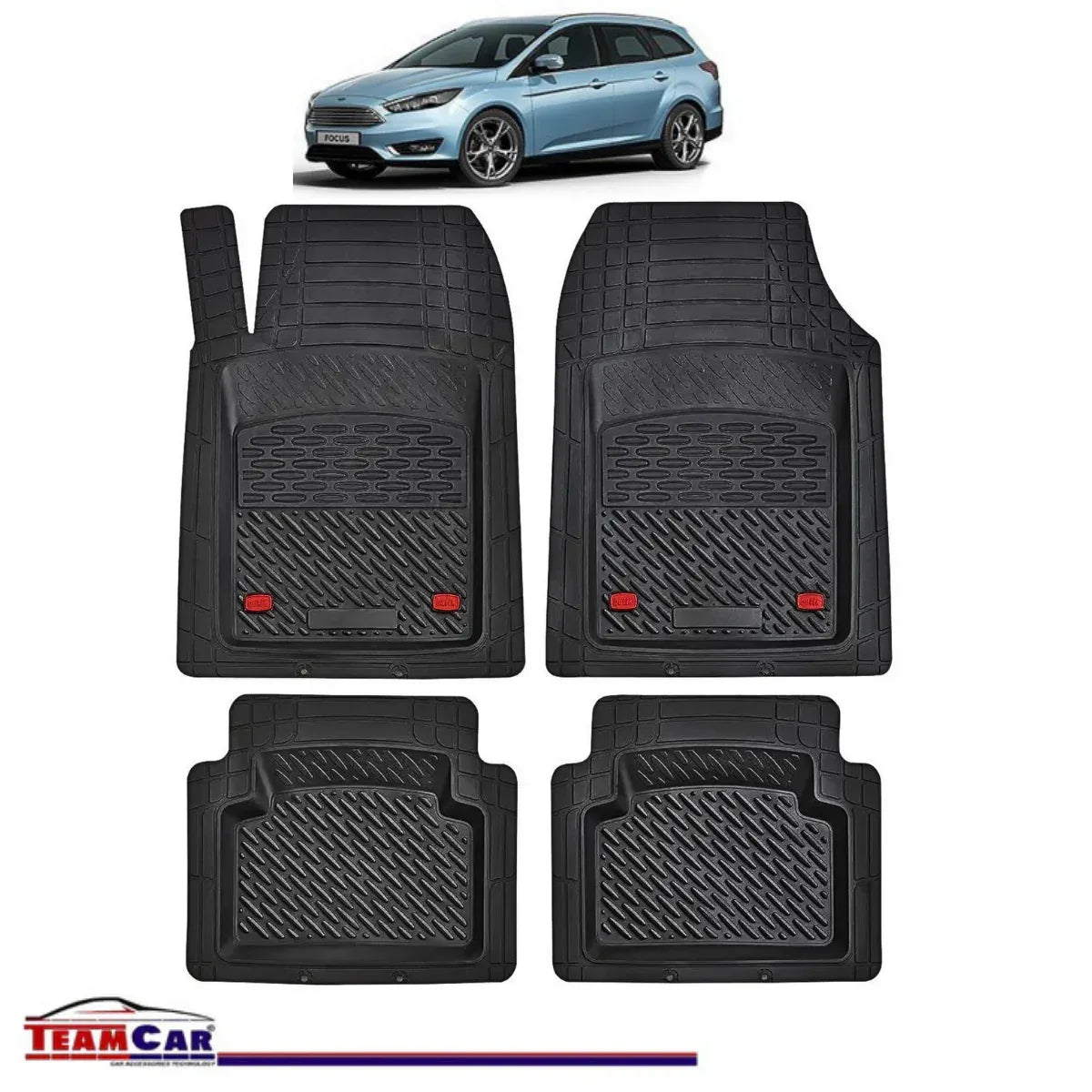 Covorase Auto TeamCar® Tip Tavita Compatibile Ford Focus 3 Combi 5 uși (2011–2018) - 221.ro