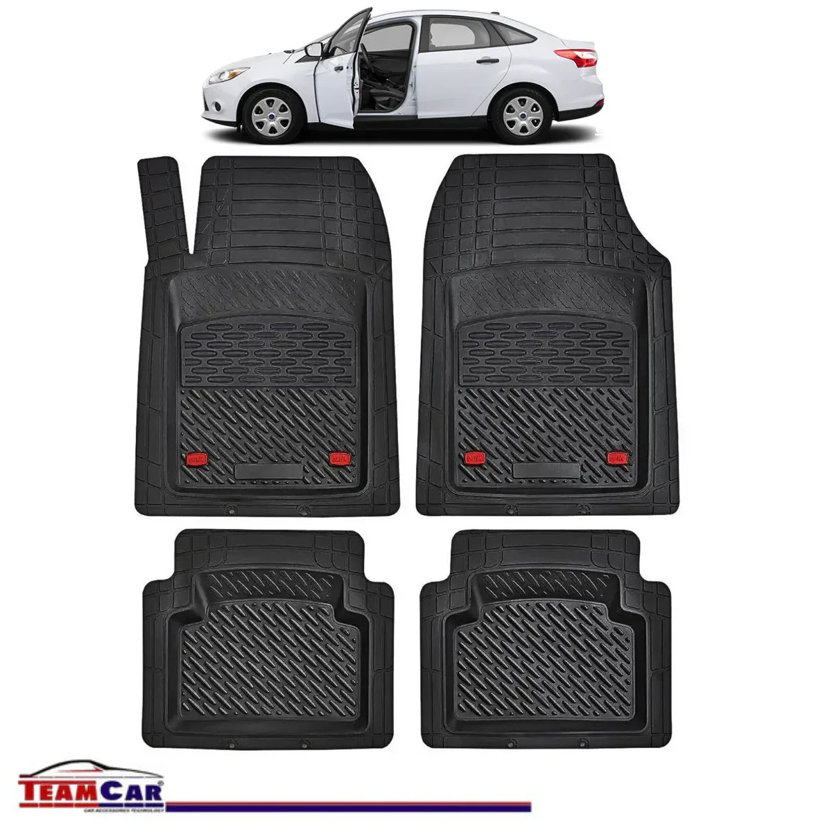 Covorase Auto TeamCar® Tip Tavita Compatibile Ford Focus 3 Sedan 4 uși (2011–2018) - 221.ro