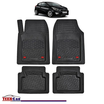 Covorase Auto TeamCar® Tip Tavita Compatibile Kia Ceed II (2012–2018) Negru - 221.ro