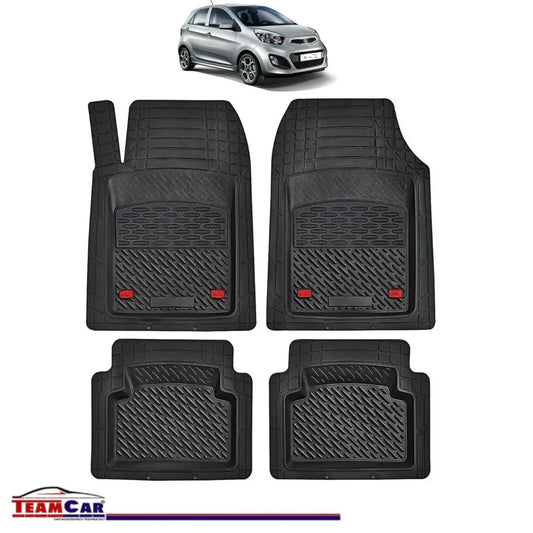 Covorase Auto TeamCar® Tip Tavita Compatibile Kia Picanto Generatia II (2011–2017) Negru Material Rezistent - 221.ro