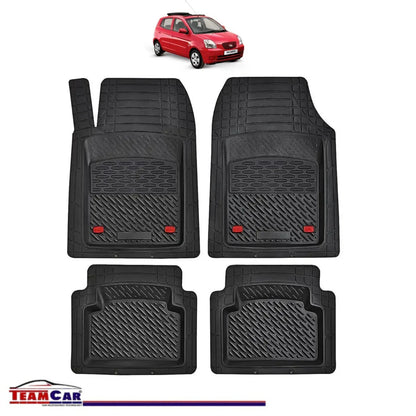Covorase Auto TeamCar® Tip Tavita Compatibile Kia Picanto Generatia I (2004–2011) Negru Material Rezistent - 221.ro