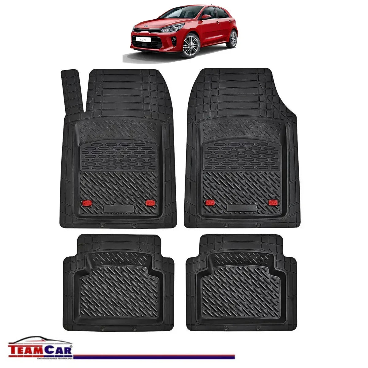Covorase Auto TeamCar® Tip Tavita Compatibile Kia Rio Generatia IV (2017–2023) Negru Material Rezistent - 221.ro