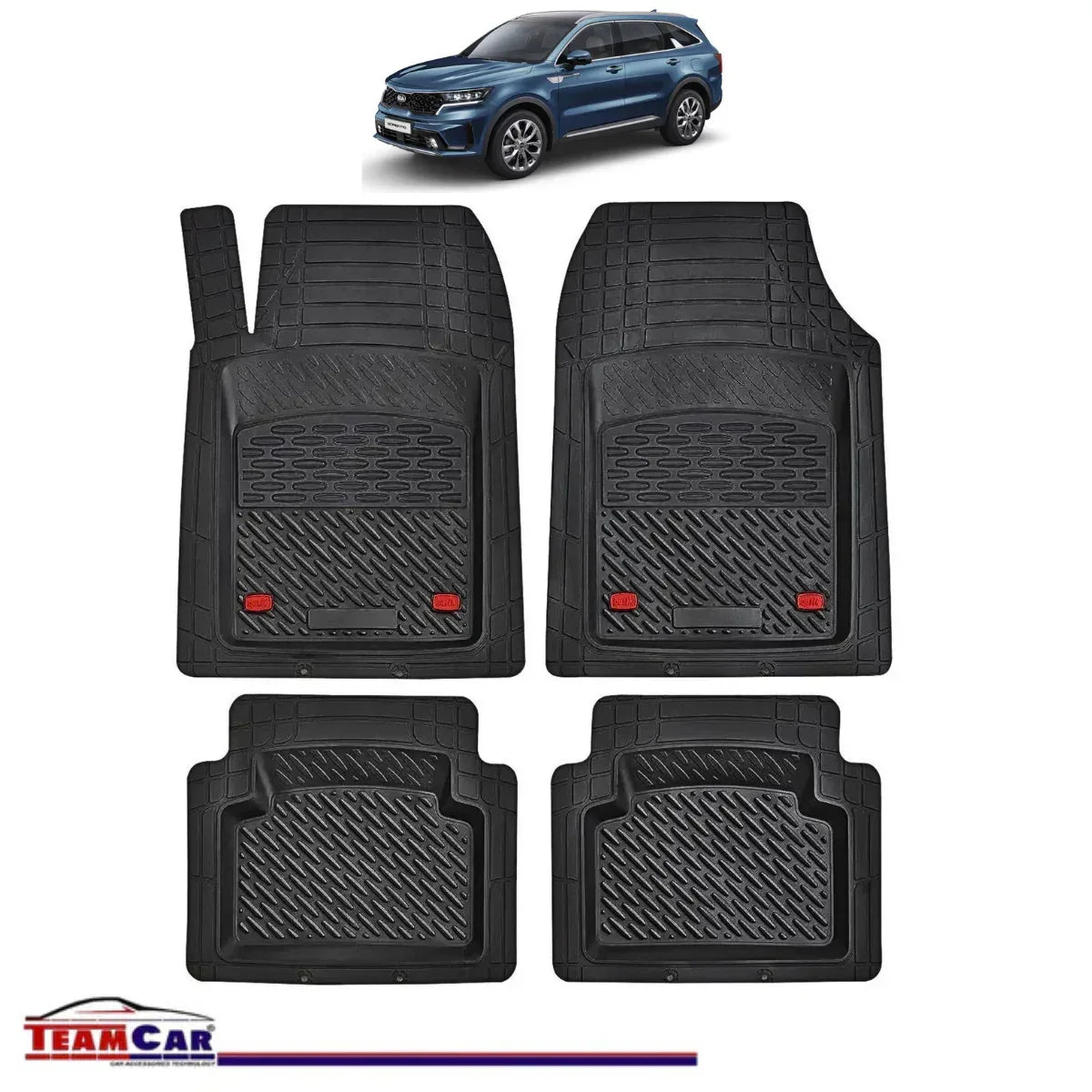 Covorase Auto TeamCar® Tip Tavita Compatibile Kia Sorento Generatia IV (2020+) Negru Material Rezistent - 221.ro
