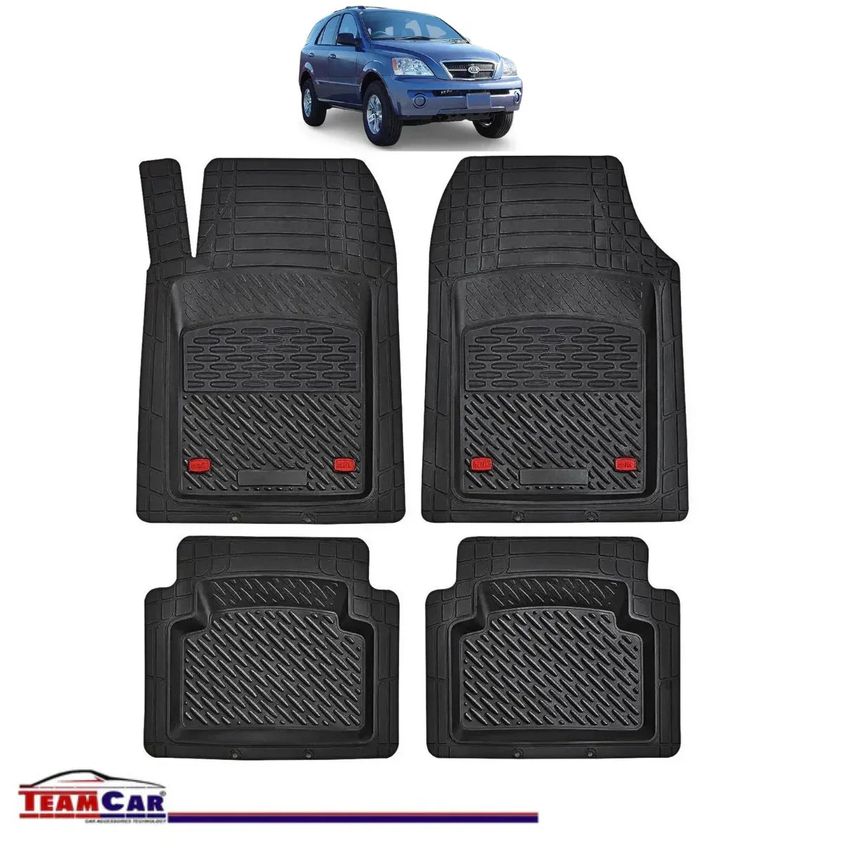 Covorase Auto TeamCar® Tip Tavita Compatibile Kia Sorento Generatia I (2002–2009) Negru Material Rezistent - 221.ro