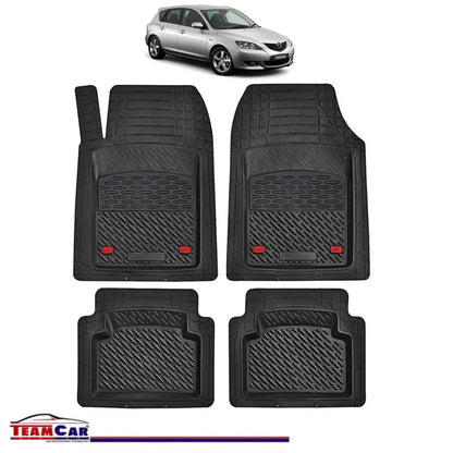 Covorase Auto TeamCar® Tip Tavita Compatibile Mazda 3 Generatia I (2003–2009) Negru Material Rezistent - 221.ro